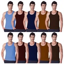 Lux Venus Men's Color Vest, Sleeveless Pack Of 10