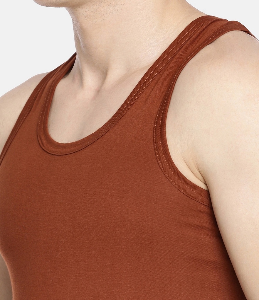 INNERO Men's Color Vest, Sleeveless Pack Of 10
