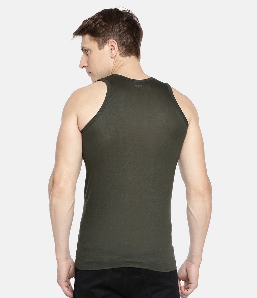 INNERO Men's Color Vest, Sleeveless Pack Of 10