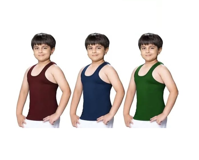 INNERO Kids Color Vest Pack Of 3