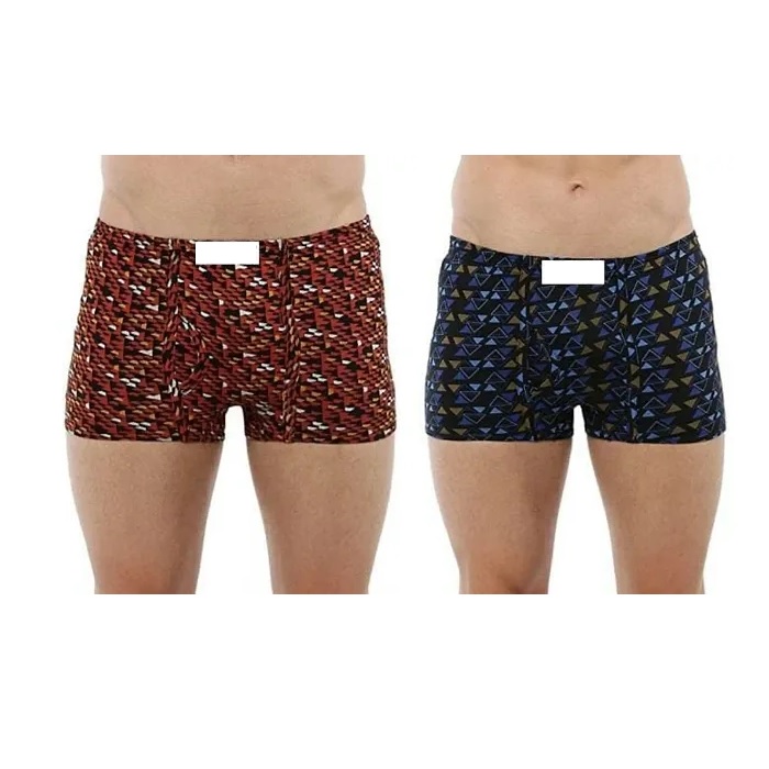Men's Printed Mini Trunk Pack Of 2 (Inner Elastic, Assorted Print)