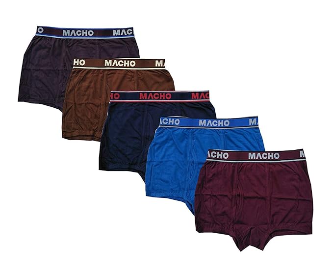 AMUL MACHO Underwear For Men's Assorted Mini Fine Trunk - Pack Of 5