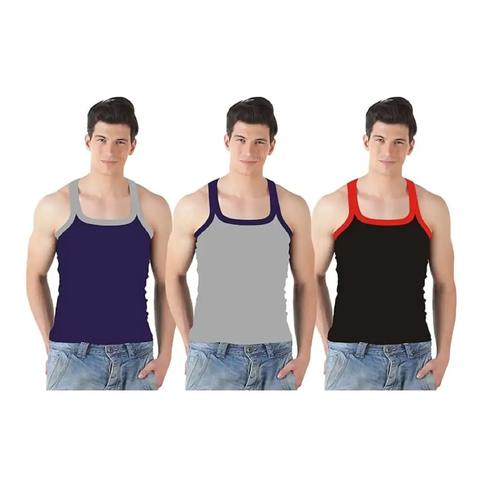 INNERO - Men's Gym Vest Assorted Color Pack Of 3