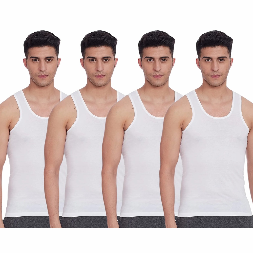 LUX Venus - Men's Vest White Sleeveless Pack Of 4