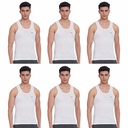 LUX Venus - Men's Vest White Sleeveless Pack Of 6