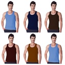 Lux Venus - Men's Color Vest Sleeveless Pack Of 6