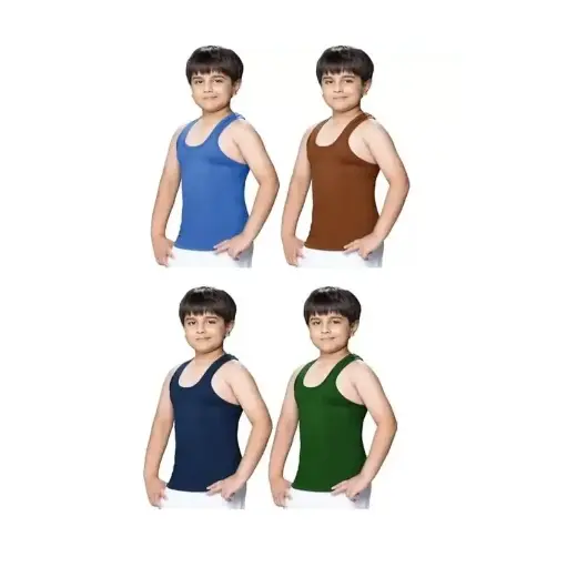 INNERO Kids Color Vest Pack Of 4