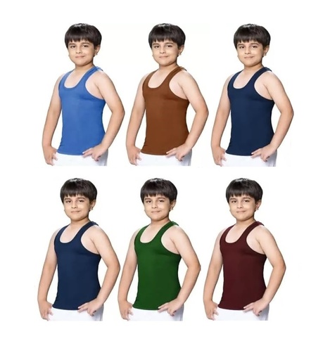 INNERO Kids Color Vest Pack Of 6