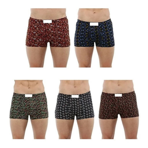 Men's Printed Mini Trunk Pack Of 5 (Inner Elastic, Assorted Print)