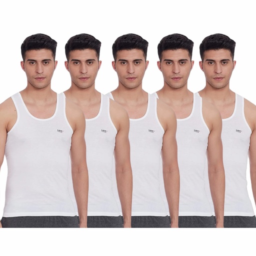 LUX Venus - Men's Vest White Sleeveless Pack Of 5