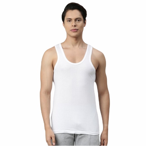INNERO - Men's Vest White Sleeveless Pack Of 1