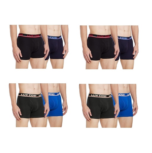 LUX COZI Underwear For Men's Bigshot Mini Trunk - Pack Of 8 