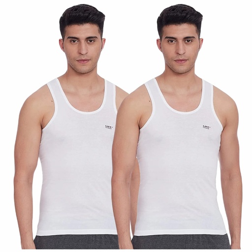 LUX Venus - Men's Vest White Sleeveless Pack Of 2