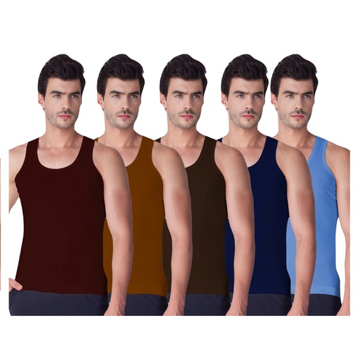 Lux Venus - Men's Color Vest Sleeveless Pack Of 5