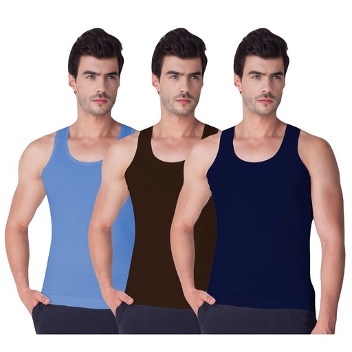 Lux Venus - Men's Color Vest Sleeveless Pack Of 3