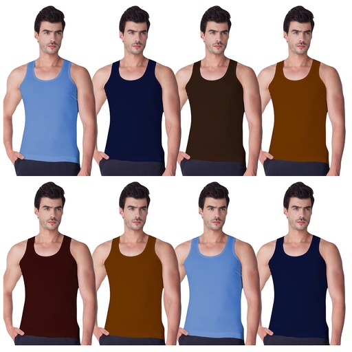 Lux Venus - Men's Color Vest Sleeveless Pack Of 8